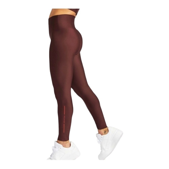 Peloton Burgundy High Waist Full Length Show Up Leggings Activewear Size S - Picture 6 of 10